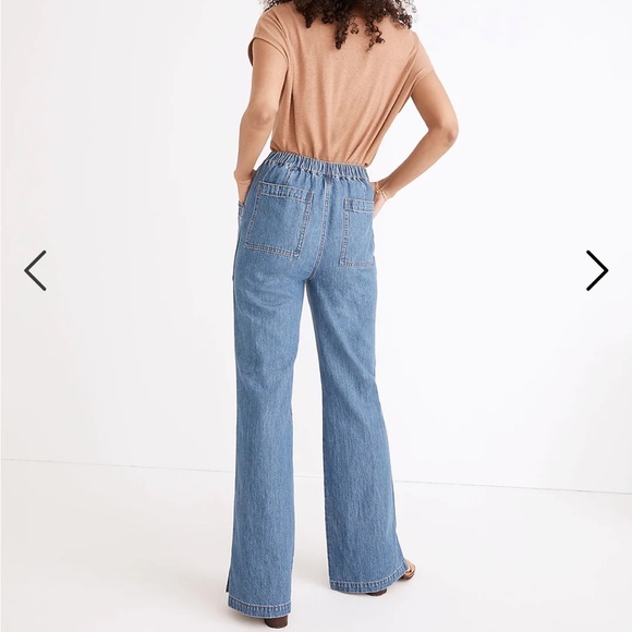 Madewell Denim Pull-On Loose Flare Pants medium - Picture 3 of 9